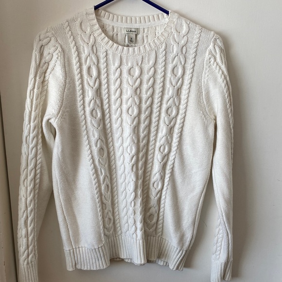 L.L. Bean Sweaters - L.L. Bean Classic Cream Cable Knit Sweater